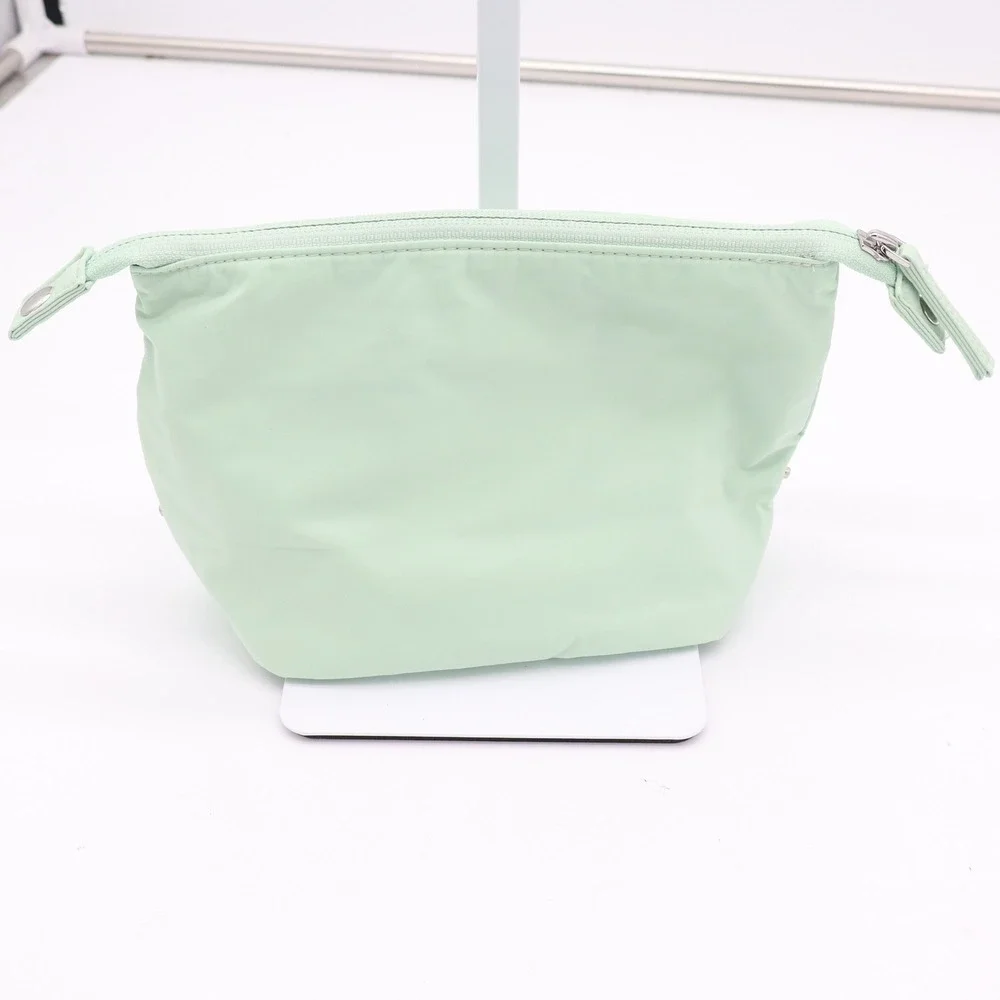Athleta Cosmetic Bag Women OS Power of She Mint Green Zip Pouch Excellent